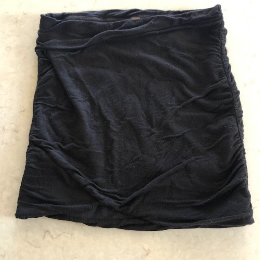 Free People Mini-Skirt with Pleated Sides